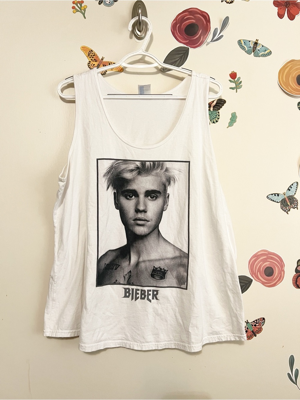 Justin Bieber Sorry White Graphic Tank Top XXL